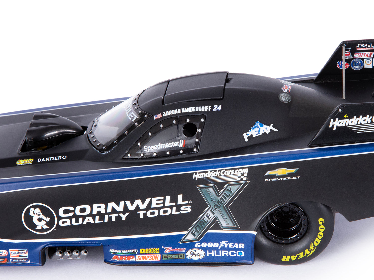 "PRE-ORDER" Auto World NHRA 2026 Jordan Vandergriff Cornwell Tools Chevy Camaro Funny Car 1:24 Scale Diecast (DUE NOVEMBER 2026)