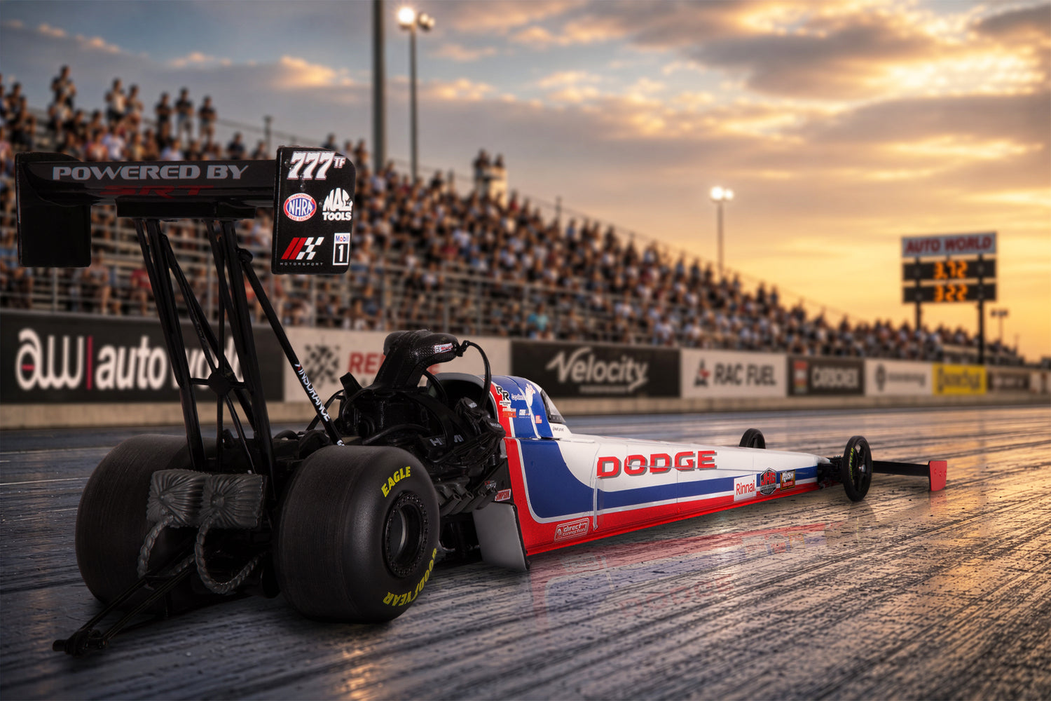 "PRE-ORDER" Auto World NHRA 2026 Leah Pruett Dodge Top Fuel Dragster 1:24 Scale Diecast (DUE DECEMBER 2026)