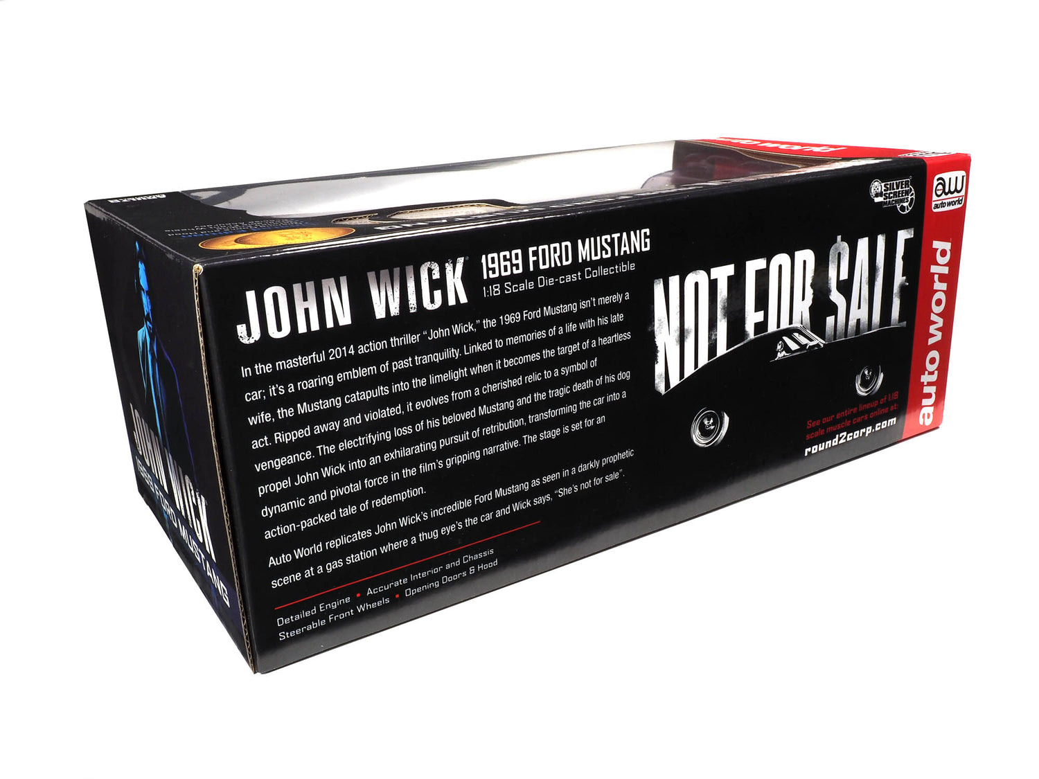 Auto World 1969 Ford Mustang John Wick 1:18 Scale Diecast