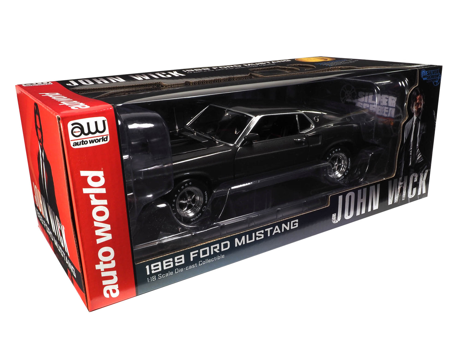 Auto World 1969 Ford Mustang John Wick 1:18 Scale Diecast