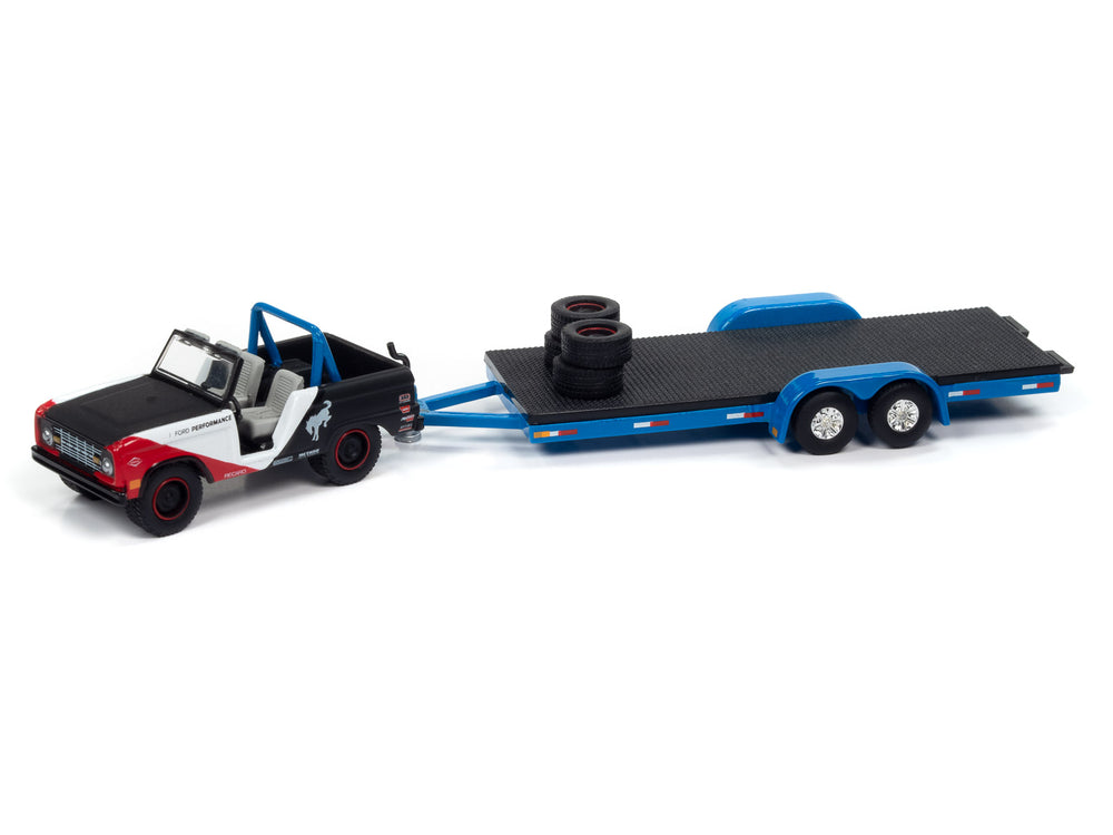 Johnny Lightning 1966 Ford Bronco w/Open Trailer & Tires (King of the Hammers) Version A 1:64 Diecast