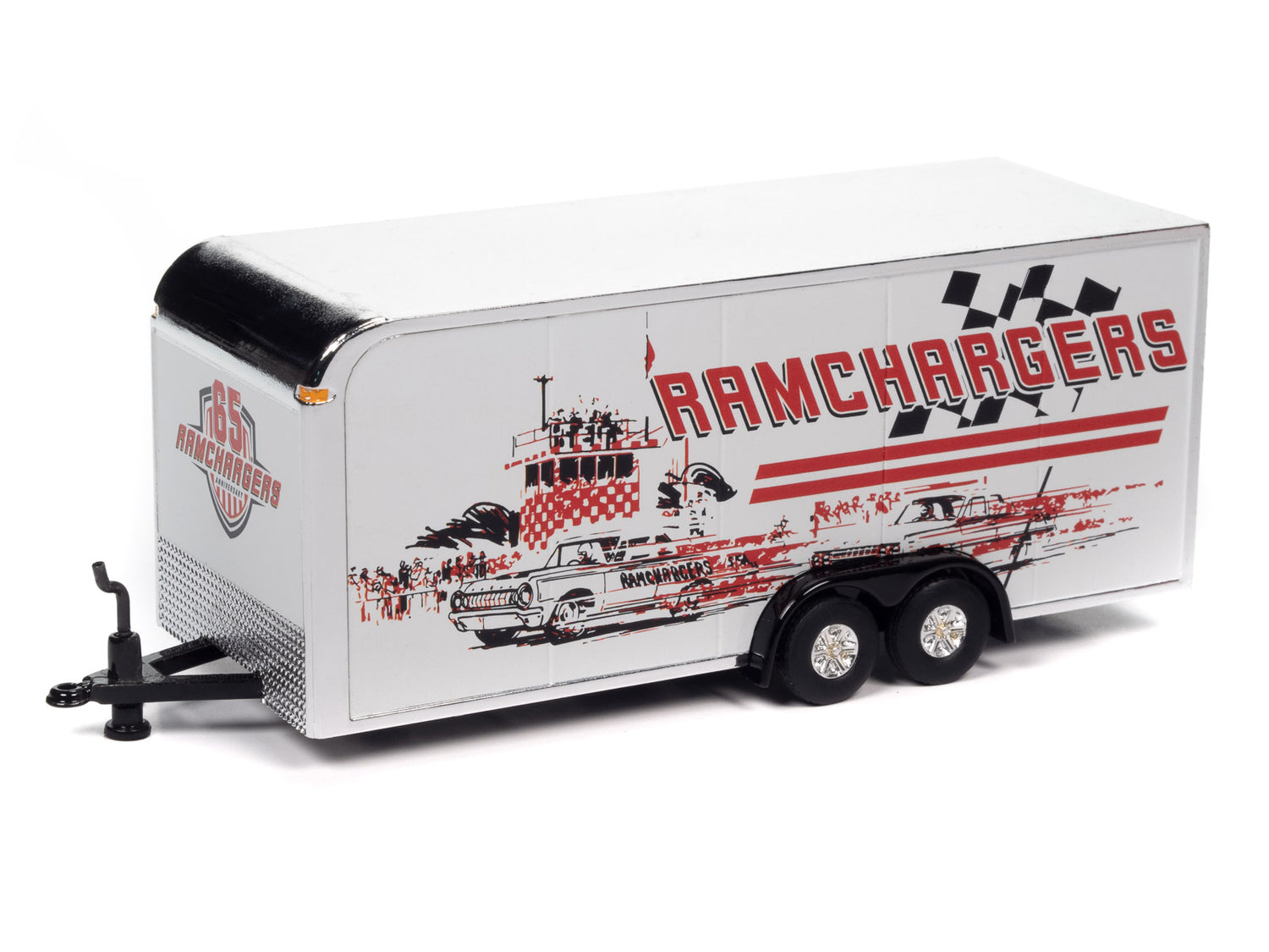 Johnny Lightning 1965 Dodge A-100 Pickup w/Enclosed Trailer Ramchargers 1:64 Diecast