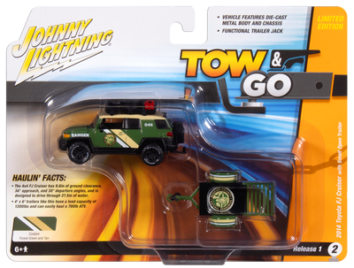 "PRE-ORDER" Johnny Lightning 2014 Toyota FJ Cruiser w/Small Open Trailer 1:64 Diecast (DUE SEPTEMBER 2025)