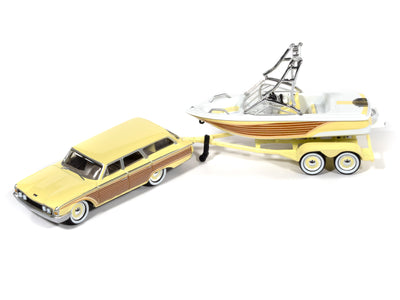 "PRE-ORDER" Johnny Lightning 1960 Ford Country Squire & Mastercraft Boat 1:64 Diecast (DUE SEPTEMBER 2026)