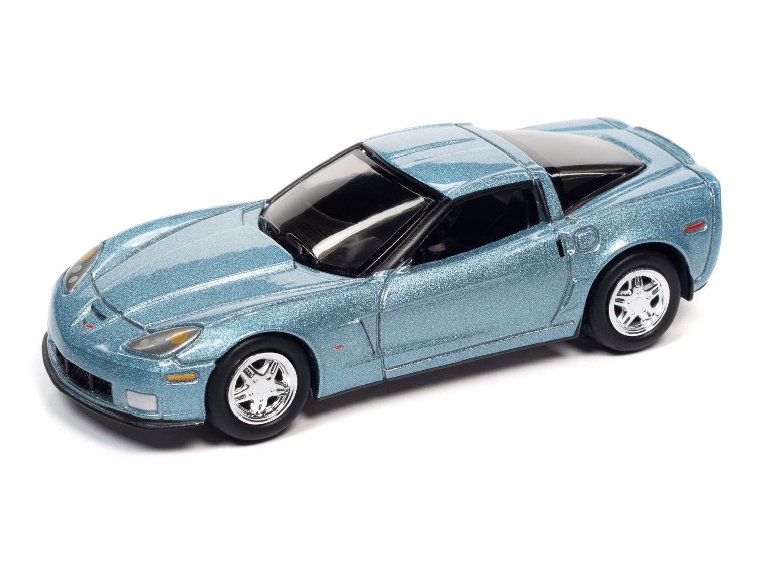 Johnny Lightning Classic Gold 2012 Chevrolet Corvette Z06 (Carlisle Blue Metallic) 1:64 Scale Diecast