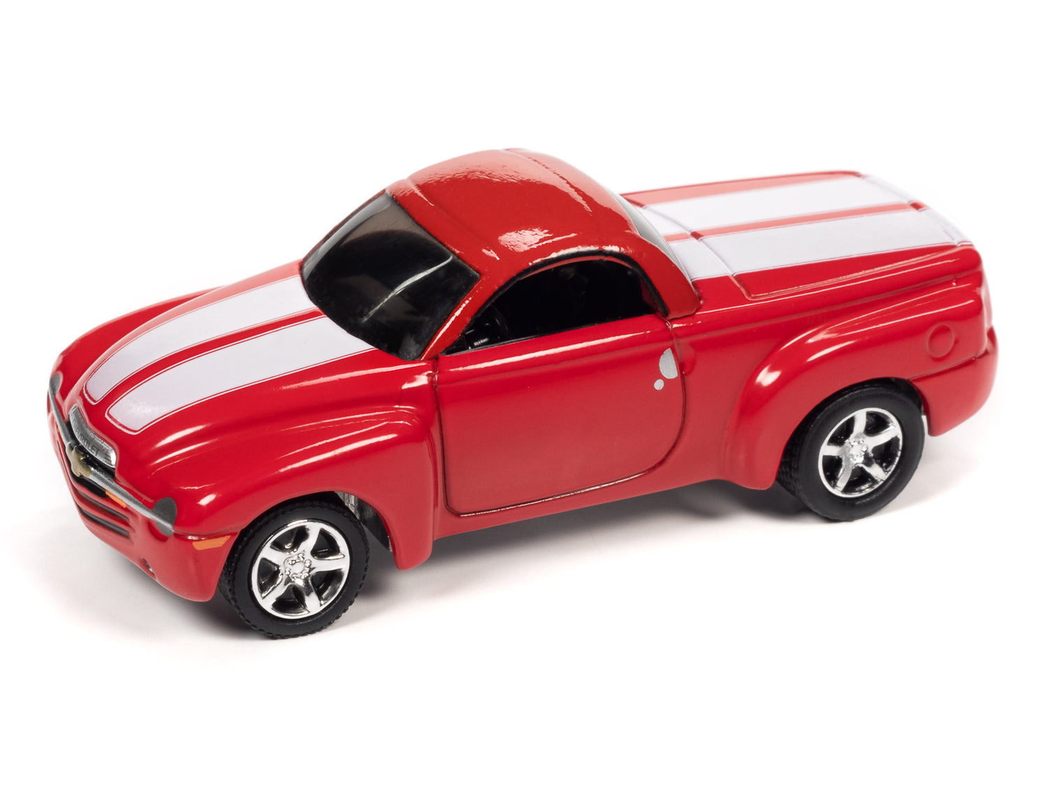 Johnny Lightning Classic Gold 2005 Chevrolet SSR (Torch Red w/White SS Stripes) 1:64 Scale Diecast