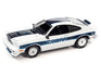 Johnny Lightning Classic Gold 1978 Ford Mustang Cobra II (Gloss White w/Blue Stripes) 1:64 Scale Diecast