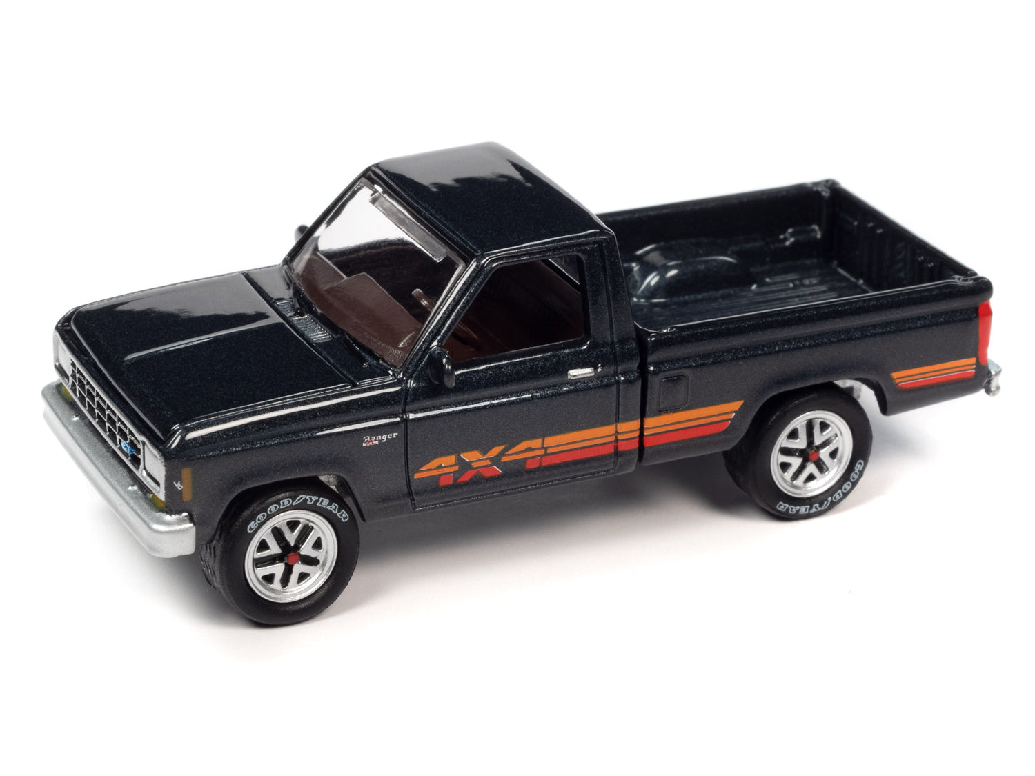 Johnny Lightning Classic Gold 1985 Ford Ranger (Dark Charcoal Poly) 1:64 Scale Diecast