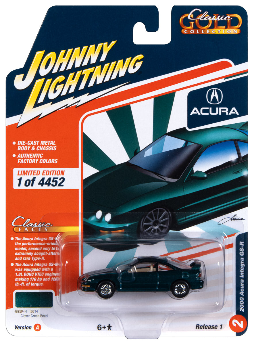 Johnny Lightning Classic Gold 2000 Acura Integra GS-R (Clover Green Pearl) 1:64 Scale Diecast