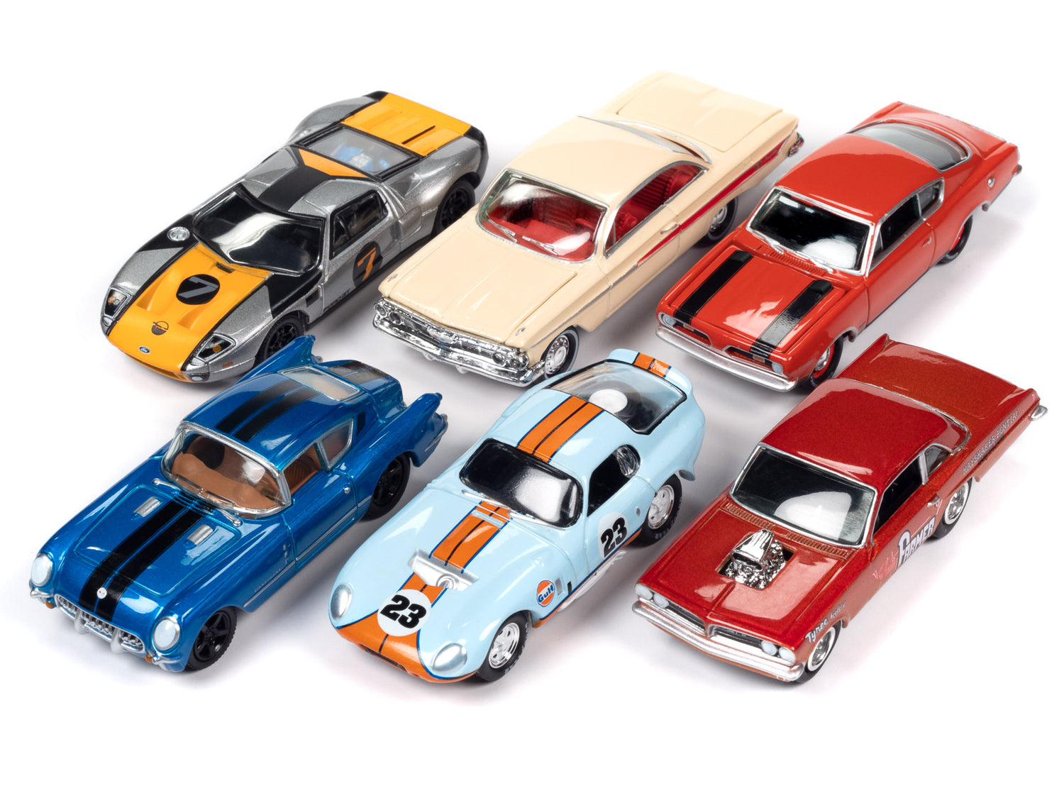 Johnny Lightning Classic Gold 2023 Release 2 Set A (6-Car Set) 1:64 Diecast