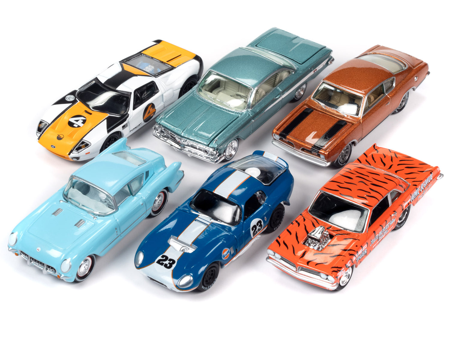 Johnny Lightning Classic Gold 2023 Release 2 Set B (6-Car Set) 1:64 Diecast