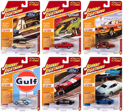 Johnny Lightning Classic Gold 2023 Release 2 Set A (6-Car Set) 1:64 Diecast