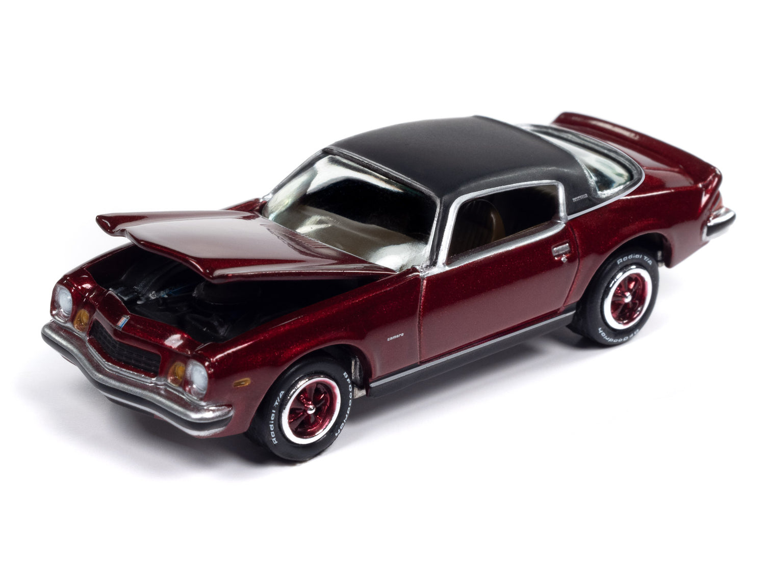"PRE-ORDER" Johnny Lightning Classic Gold 1975 Chevy Camaro (Dark Red Poly w/Flat Black Roof) 1:64 Scale Diecast (DUE OCTOBER 2025)
