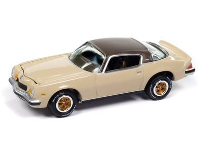 "PRE-ORDER" Johnny Lightning Classic Gold 1975 Chevy Camaro (Cream Beige w/Brown Roof) 1:64 Scale Diecast (DUE OCTOBER 2025)