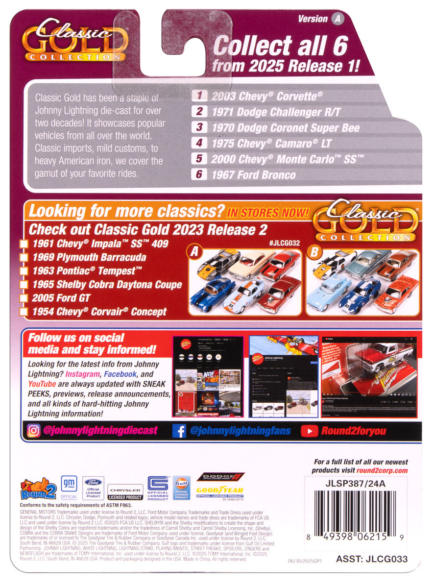 "PRE-ORDER" Johnny Lightning Classic Gold 2000 Chevy Monte Carlo SS (Torch Red) 1:64 Scale Diecast (DUE OCTOBER 2025)
