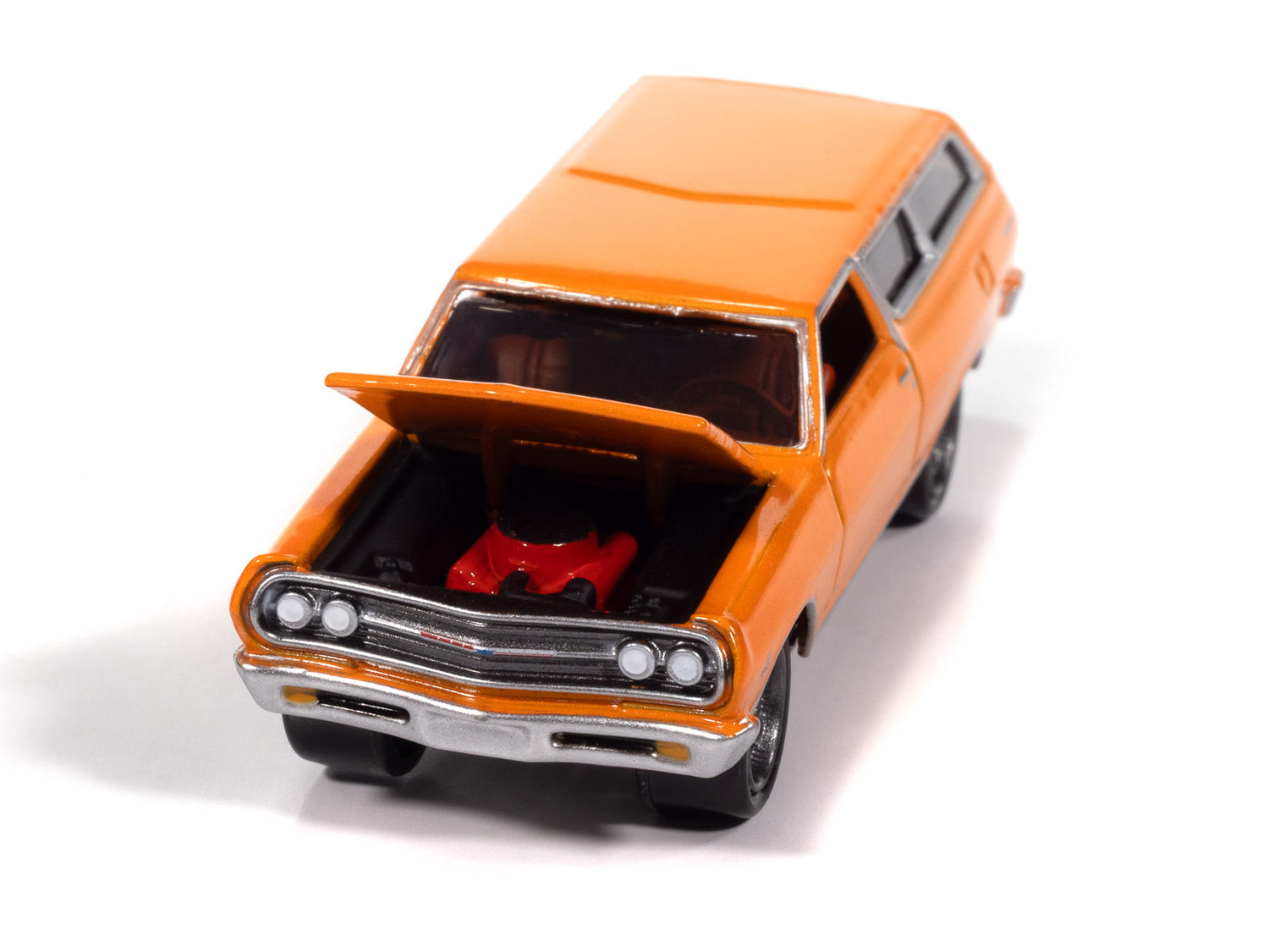 "PRE-ORDER" Johnny Lightning 1965 Chevy 2-Door Wagon (Sunset Metallic) with Collector Tin 1:64 Diecast (DUE OCTOBER 2025)