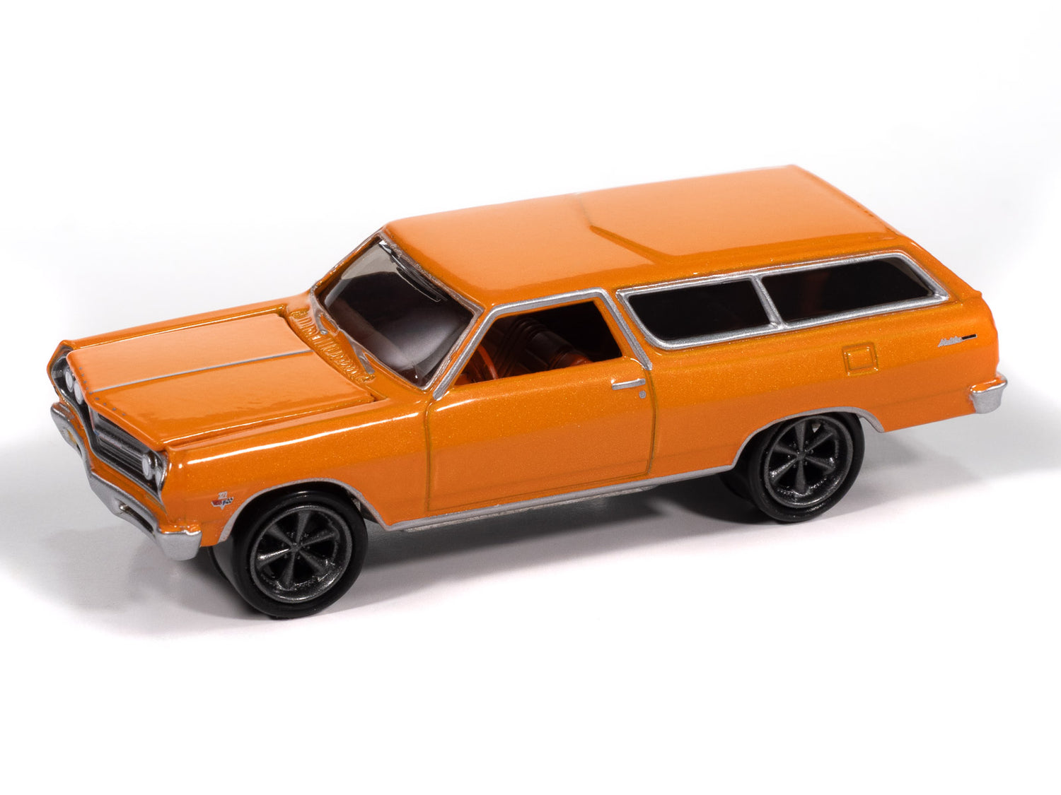 "PRE-ORDER" Johnny Lightning 1965 Chevy 2-Door Wagon (Sunset Metallic) with Collector Tin 1:64 Diecast (DUE OCTOBER 2025)