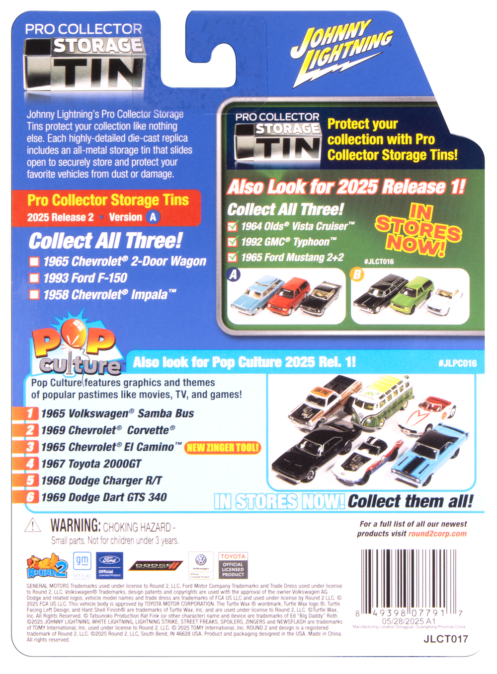 "PRE-ORDER" Johnny Lightning 1958 Chevy Impala (Rio Red w/ White Sides) with Collector Tin 1:64 Diecast (DUE OCTOBER 2025)