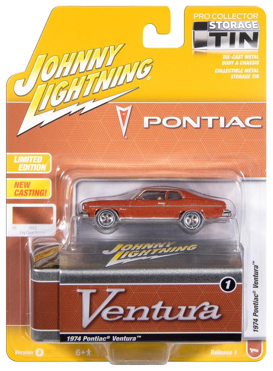 Johnny Lightning 1974 Pontiac Ventura NEW TOOL (Fire Coral Bronze