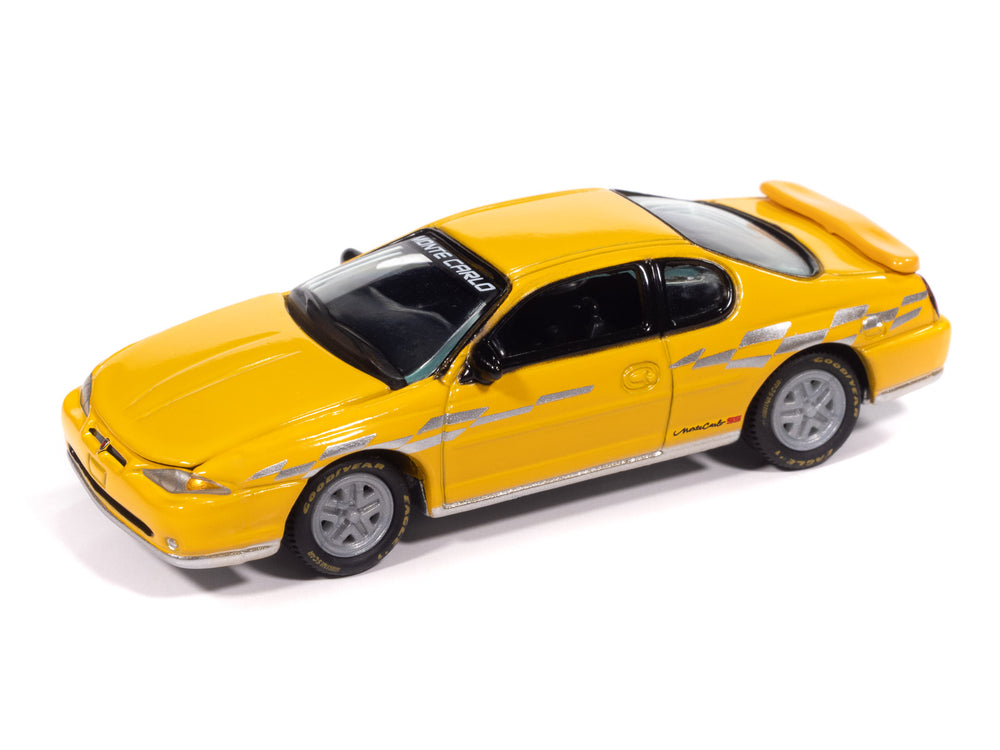 Johnny Lightning 2003 Chevy Monte Carlo Pace Edition ("Competition Yellow w/Silver Graphics") with Collector Tin 1:64 Diecast