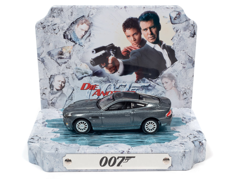 Johnny Lightning Die Another Day 2002 Aston Martin Vanquish w/Tin (Tungsten Silver) 1:64 Scale Diecast