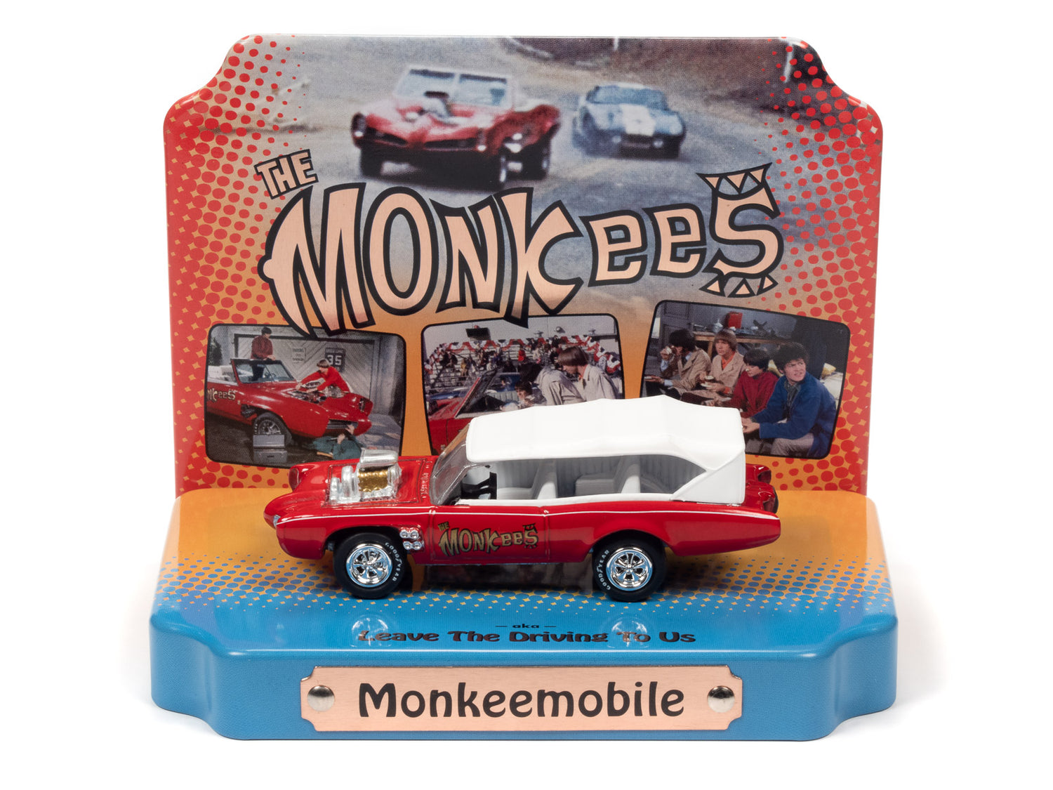 Johnny Lightning The Monkees Monkeemobile w/Tin display 1:64 Scale Diecast