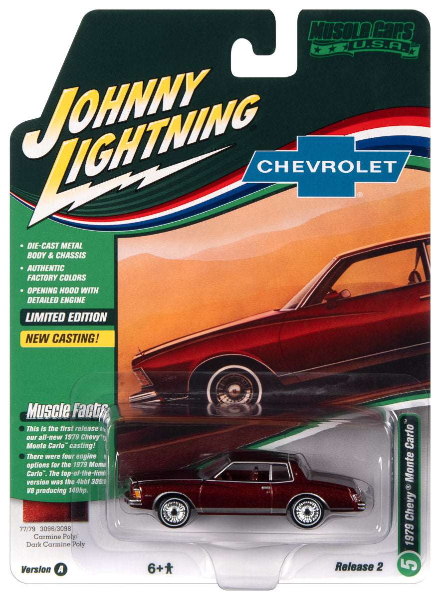 Johnny Lightning Muscle Cars 1979 Chevrolet Monte Carlo (Carmine