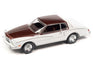 Johnny Lightning Muscle Cars 1980 Chevrolet Monte Carlo (Gloss White w/Dark Claret Poly Roof & Hood) 1:64 Scale Diecast