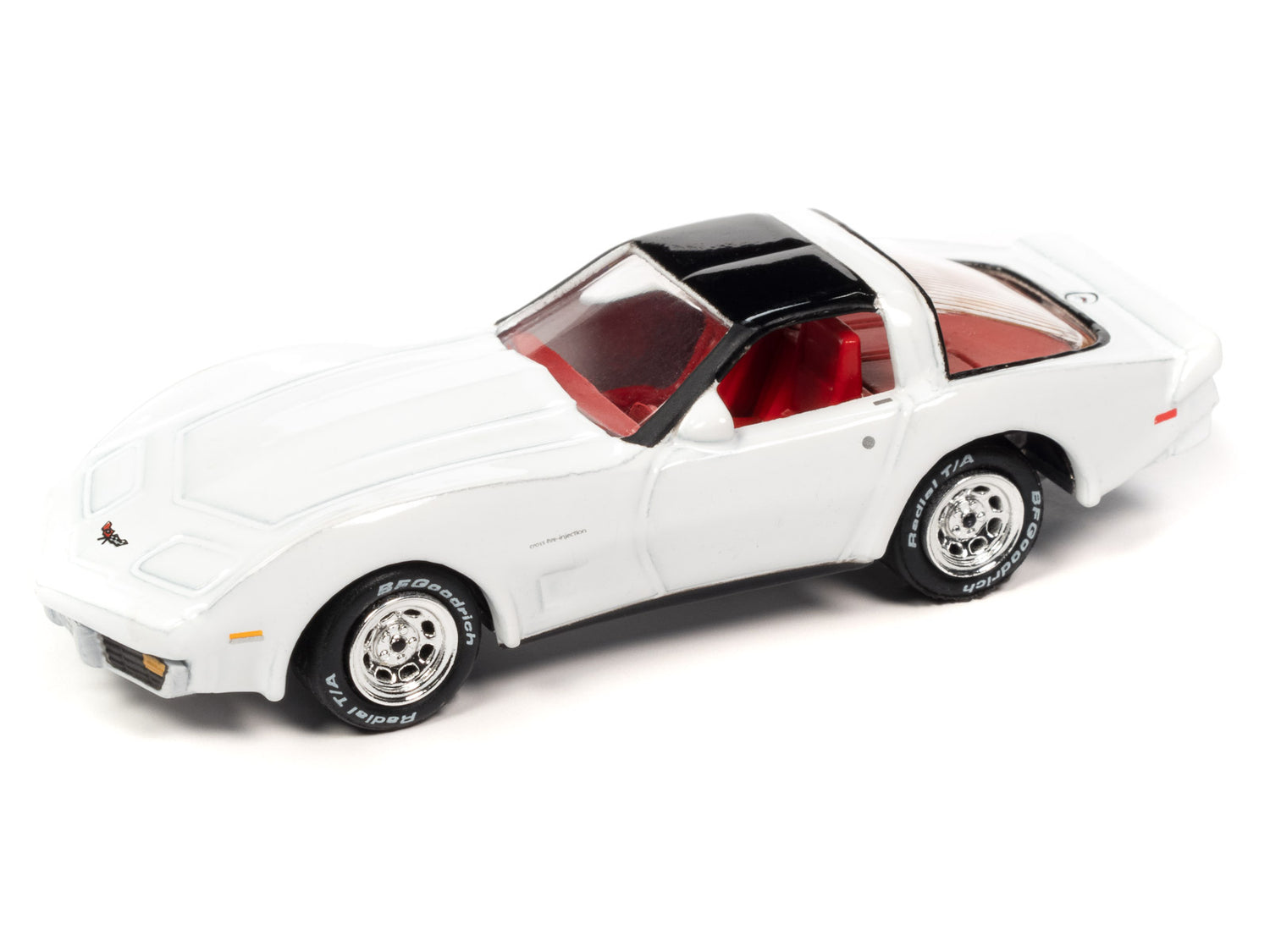 Johnny Lightning Muscle Cars 1982 Chevrolet Corvette (Gloss White) 1:64 Scale Diecast