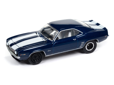 "PRE-ORDER" Johnny Lightning Muscle Cars 1969 Chevy Camaro Z28 (Metallic Blue w/White Stripes) 1:64 Scale Diecast (DUE NOVEMBER 2025)