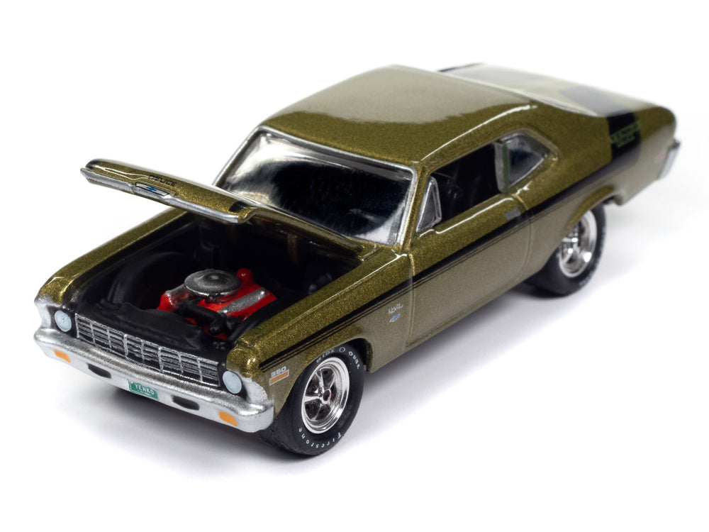 "PRE-ORDER" Johnny Lightning Muscle Cars 1970 Yenko Deuce Chevy Nova (Citrus Green Poly with Black Yenko Deuce Stripes) 1:64 Scale Diecast (DUE NOVEMBER 2025)