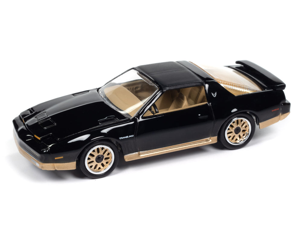 "PRE-ORDER" Johnny Lightning Muscle Cars 1987 Pontiac Trans Am (Gloss Black w/Gold Lower) 1:64 Scale Diecast (DUE NOVEMBER 2025)