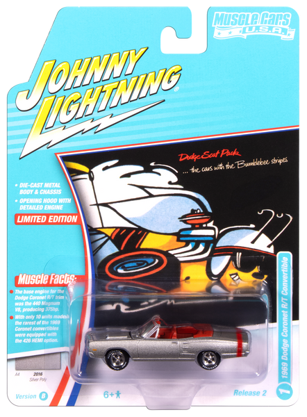 Johnny Lightning Muscle Cars 1969 Dodge Coronet R/T Convertible
