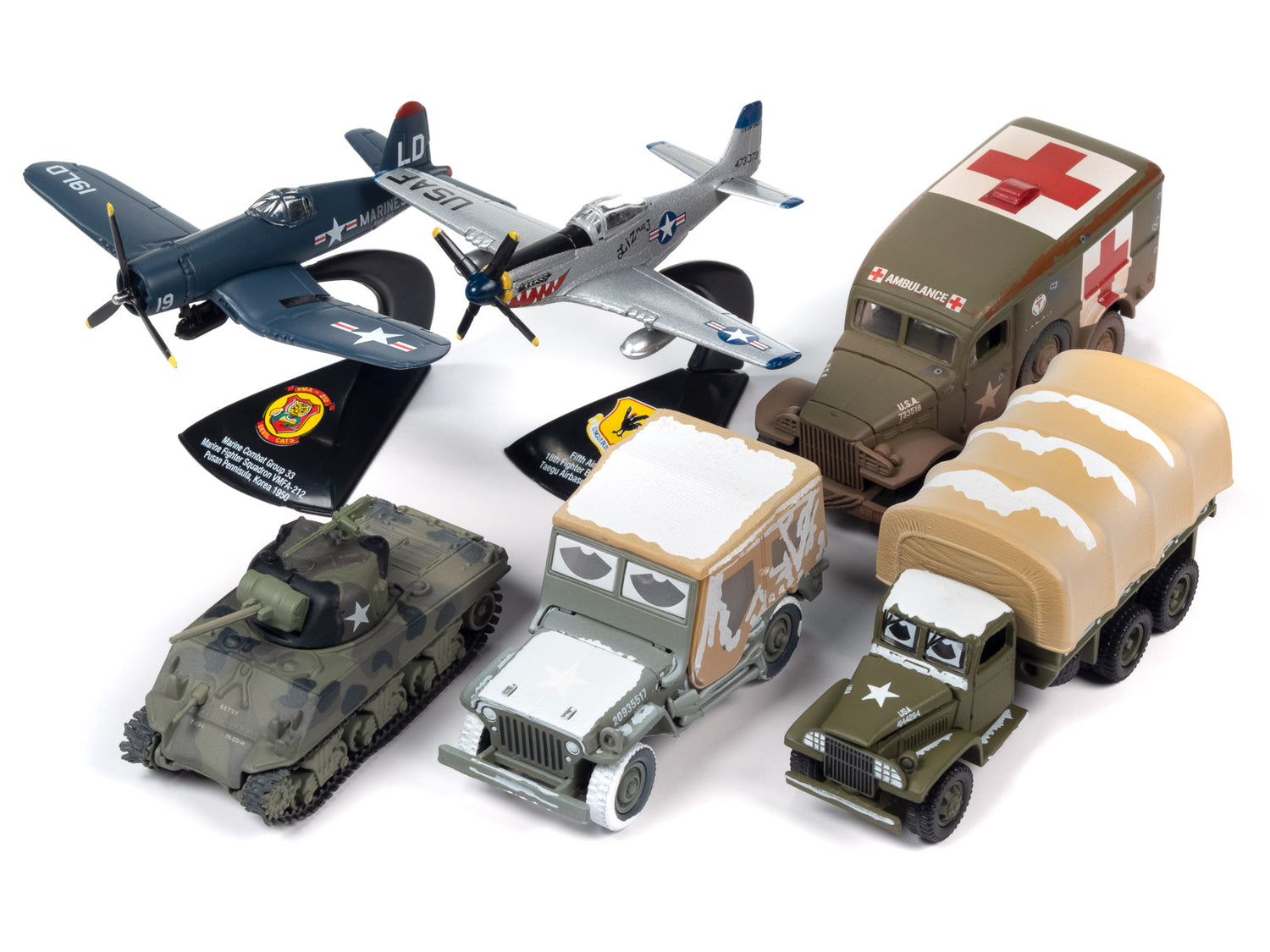 Johnny Lightning Military 2023 Release 1 Set A (6-Piece Sealed Case) Diecast