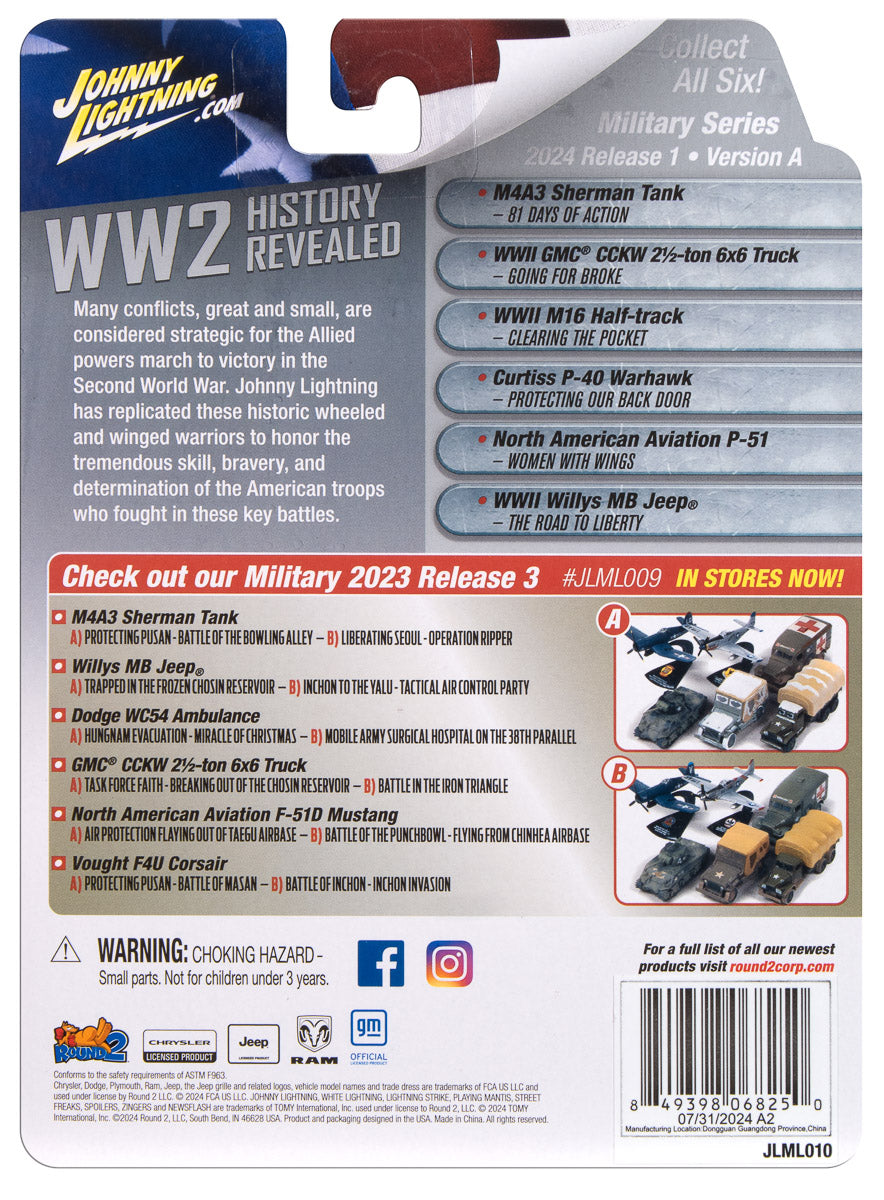 Johnny Lightning M4A3 Sherman Tank (81 Days of Action) Diecast