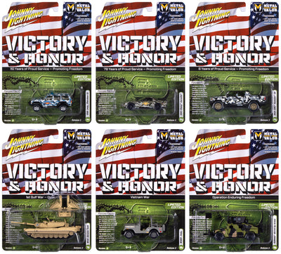 "PRE-ORDER" Johnny Lightning Military 2025 Release 2 Set A (6-Piece Sealed Case) Diecast (DUE LATE JULY 2026)