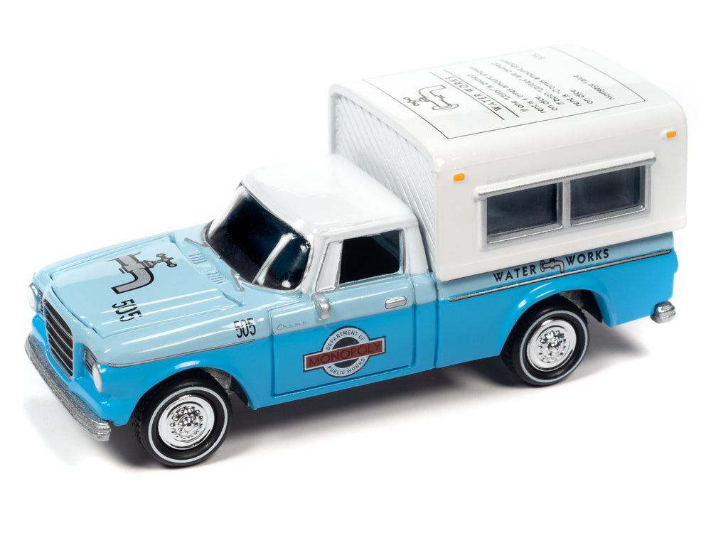Johnny Lightning Monopoly 1960 Studebaker w/Camper Water Works w/Token 1:64 Scale Diecast