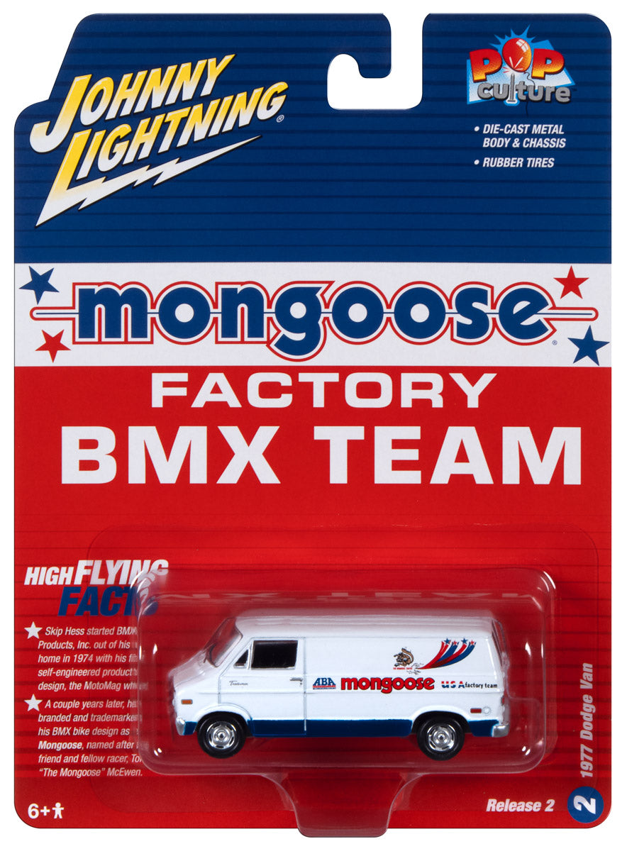 Johnny Lightning Mongoose 1977 Dodge Van BMX/Freestyle Bike 1:64 Scale Diecast