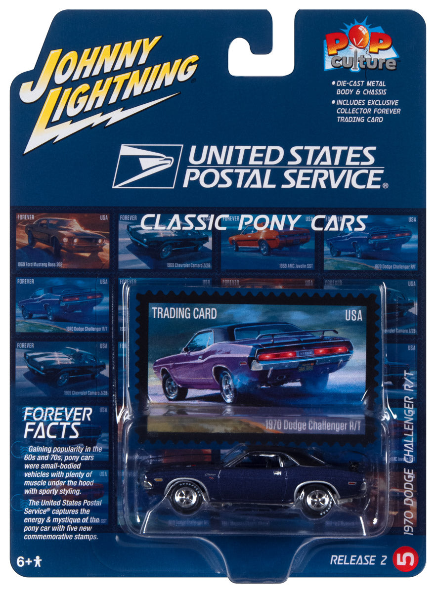 Johnny Lightning USPS 1970 Dodge Challenger R/T 1:64 Scale Diecast
