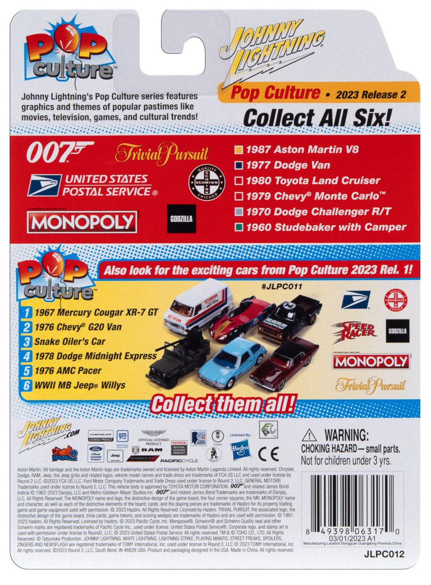 Johnny Lightning Monopoly 1960 Studebaker w/Camper Water Works w/Token 1:64 Scale Diecast