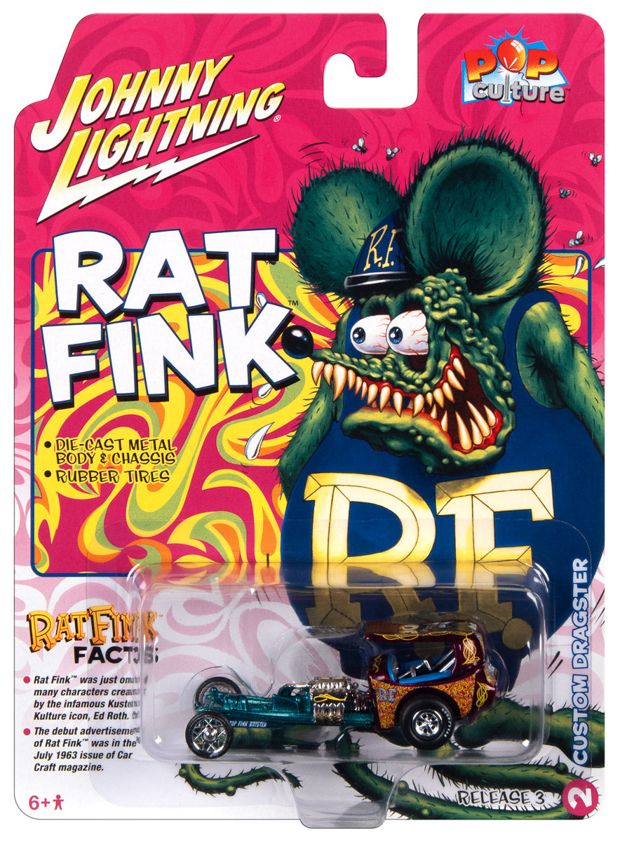 Rat Fink Inspired 1/64 Diecast Stand, Sign, And Display Set