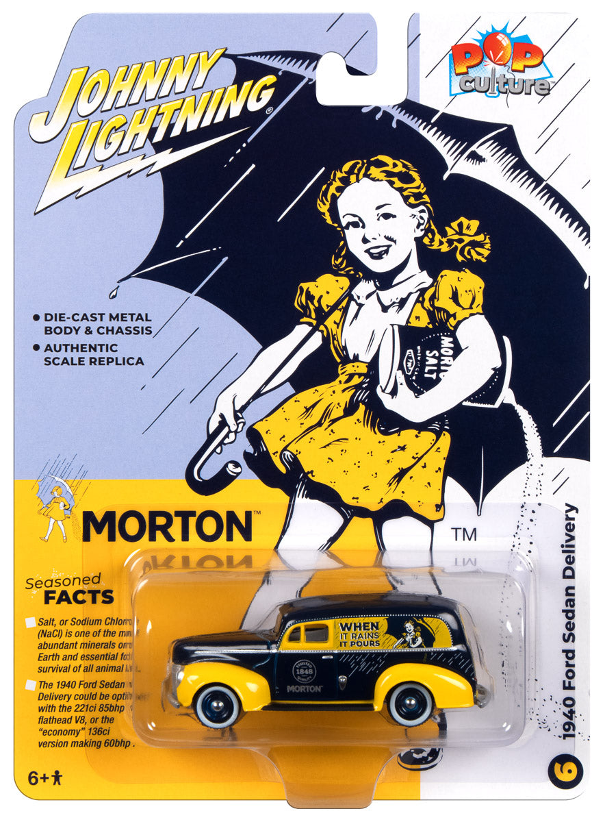 Johnny Lightning Morton Salt 1940 Ford Sedan Delivery 1:64 Scale Diecast