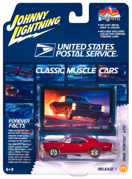 Johnny Lightning USPS 1966 Pontiac GTO 1:64 Scale Diecast (JLPC014
