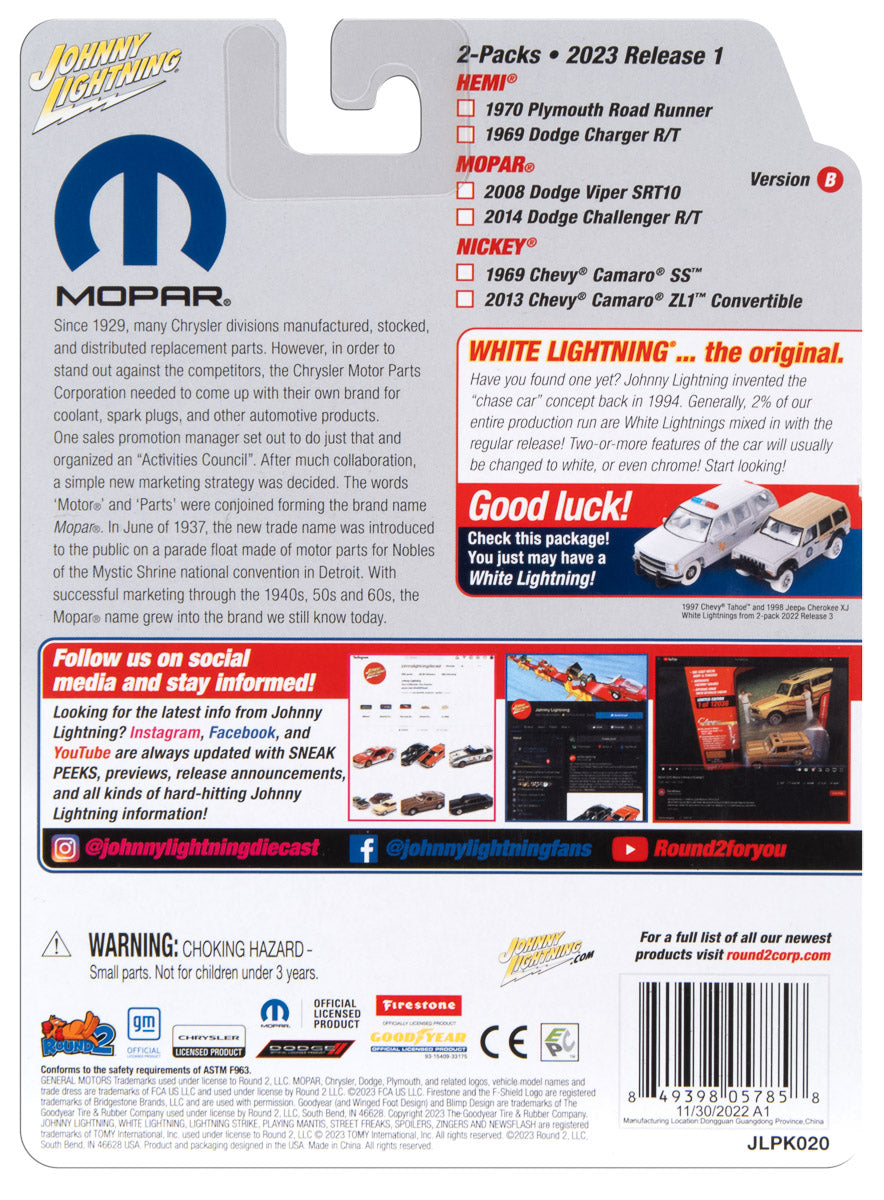 Johnny Lightning 2023 Release 1 Mopar Version B (2-Pack) 1:64 Scale Diecast
