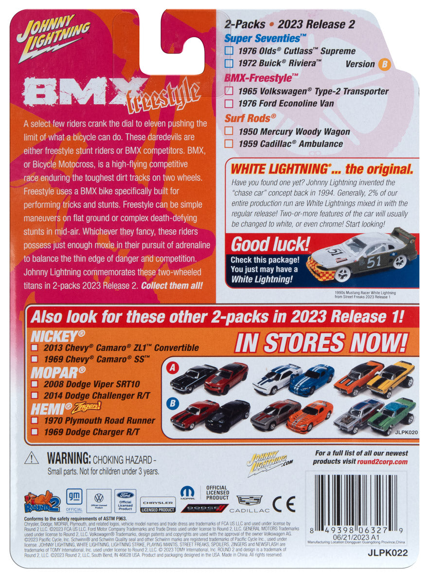 Johnny Lightning 2023 Release 2 BMX/Freestyle Bikes Version B (2-Pack) 1:64 Scale Diecast