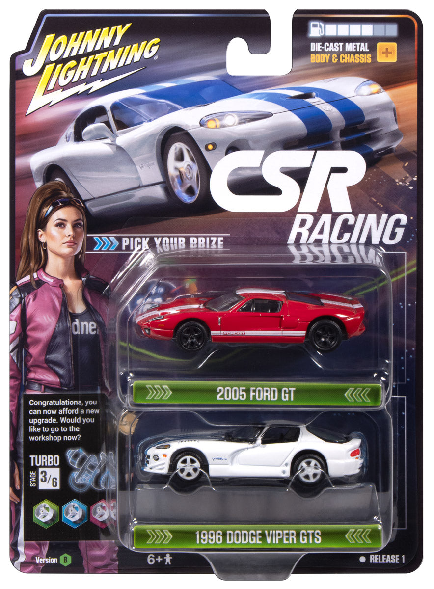 "PRE-ORDER" Johnny Lightning 2026 Release 1 CSR Racing B (2-Pack) 1:64 Scale Diecast (DUE OCTOBER 2026)