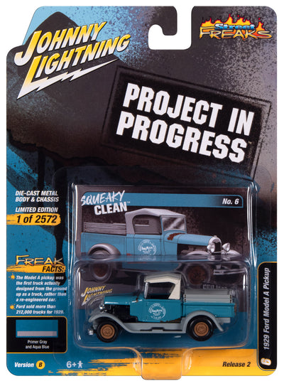 "PRE-ORDER" Johnny Lightning Street Freaks 1929 Ford Model A (Projects in Progress) (Aqua w/Gray Roof) 1:64 Scale Diecast (DUE MARCH 2024)