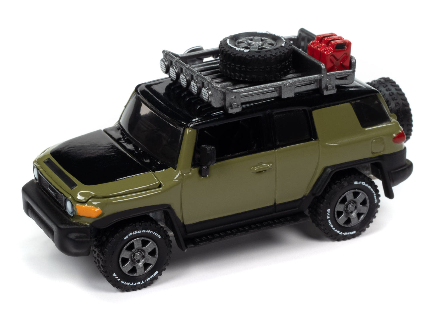 Johnny Lightning Street Freaks 2007 Toyota FJ Cruiser (Off Road) (Light Green w/Flat Black) 1:64 Scale Diecast