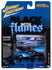 Johnny Lightning Street Freaks 1974 Pontiac GTO (Black w/Flames) (Black/Shades of Blue) 1:64 Scale Diecast