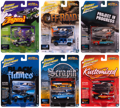 "PRE-ORDER" Johnny Lightning Street Freaks 2025 Release 1 Set B (6-Car Sealed Case) 1:64 Scale Diecast (DUE LATE OCTOBER 2025)